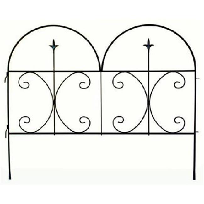 Panacea 87406 Decorative Finial Fence Panel Black
