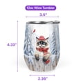 thumbnail image 5 of Playful Ragdoll Welcomes Winter Snowy Day with Cardinal Bird 12oz Stainless Steel Wine Tumbler Insulated Cup with Lid Cat Lover Kitten Owner Gifts Idea - 2017, 5 of 5
