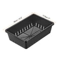 thumbnail image 2 of Uxcell Garden Growing Trays Plant Nursery Tray with Drain Holes, Black 5 Pack, 2 of 4