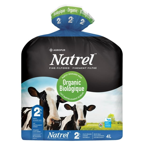 Lait biologique finement filtré 2 % Natrel 4 L