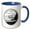 Blue/White, variant on 3drose, North Carolina Collecters Quarter, 15oz Two-tone Blue Mug