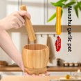 thumbnail image 1 of Eco-Friendly Bamboo Garlic Masher with Pestle - Efficient & Versatile Kitchen Tool for Crushing Garlic, Ginger & Spices, Easy to Clean, Durable Construction, Medium Size (10.5*10.5cm) - Ideal Home, 1 of 5
