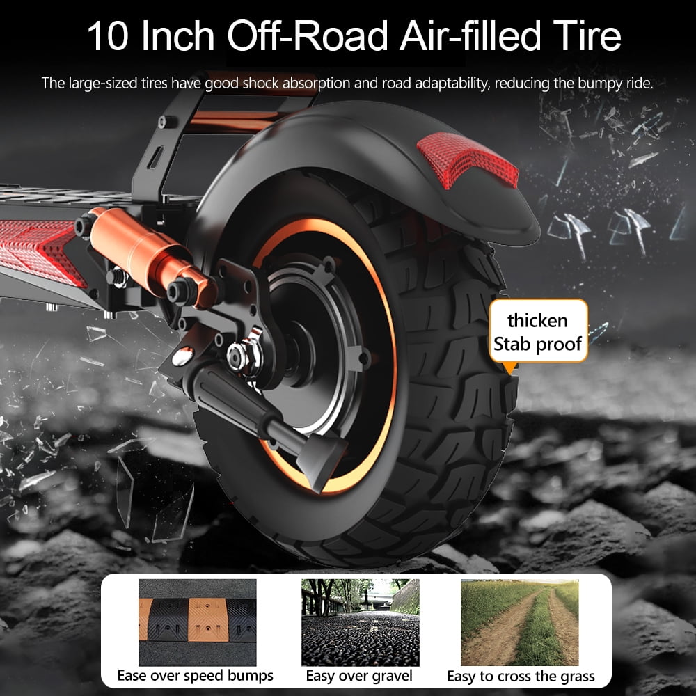12.5AH 48V 800W Electric Scooter Max 45KM/H & 25-40KM with Seat, 10 inch Tires, iENYRID Kick Scooter Commuter for Adults & Teens & Kids