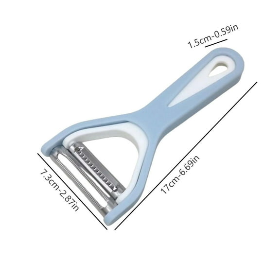 Blue Stainless Steel Vegetable Peeler Blue Handle Kitchen Fruit Potato Peeler Ergonomic Household Peeling Tool For Cooking Salad Making Easy Grip Comfort