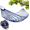 Blue, variant on Camping Hammock Lightweight Mesh Nylon Rope Hammock, Portable Outdoor Hanging Bed, No Stand Needed, 220 lb Capacity for Camping, Beach, Garden, Travel