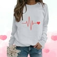 thumbnail image 5 of Juebong Women Valentines Day Pullover Sweatshirts Long Sleeve Love Heart Sweater Crewneck Casual Fall Tops T-Shirts, 5 of 5