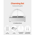 thumbnail image 5 of Stainless Steel 1.5 Pan Buffet Food Serving Container with Clear Lid and Ice Tray for Restaurant Hotel Kitchen Party Display, 5 of 6