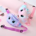 thumbnail image 5 of RV Riñonera para Niñas Lindo Unicornio Felpa Riñonera Bolsa De Pecho para Compras Deportes Viajes Moda Riñonera,Purple Rojo Verde, 5 of 5