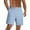 Mens Shorts Sky Blue, variant on Mens Shorts with Pockets and Drawstring Elastic Waist Casual Solid Color Lightweight Breathable Wide Leg Loungewear Beach Short