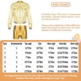 thumbnail image 5 of TiaoBug Kids Boys Girls Jazz Dance Costumes Shiny Metallic Long Sleeves Outerwear And Dance Shorts Sports Set Gold 8, 5 of 5