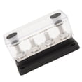 thumbnail image 1 of Bus Bar Power Distribution Block, Heavy Duty Module Design, 4 Terminal Studs, Nylon Brass 12-48V Cars Trucks RVs, for Battery Marine RV Truck, 1 of 7