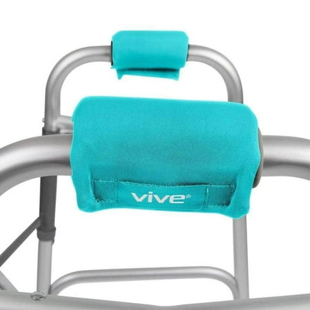 Vive Walker Handle Cushions – Soft Padded Hand Grips for Walkers, Rollators, Wheelchairs & Crutches – Comfortable Handle Covers for Seniors & Mobility Aid Support, Teal