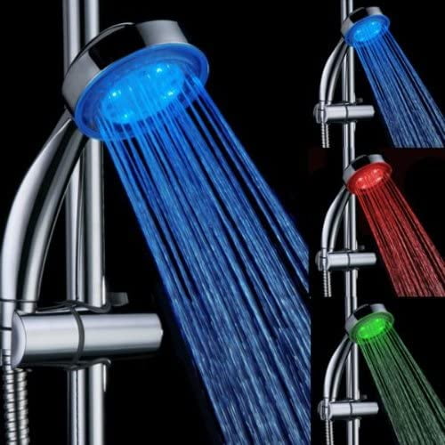 1 Pack Led Handheld Shower Head 7 Color Lights Change Automatically LED