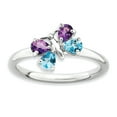 thumbnail image 1 of Bague Papillon en Argent Sterling Stackable Expressions Poli BT & AM Taille 7, 1 of 3