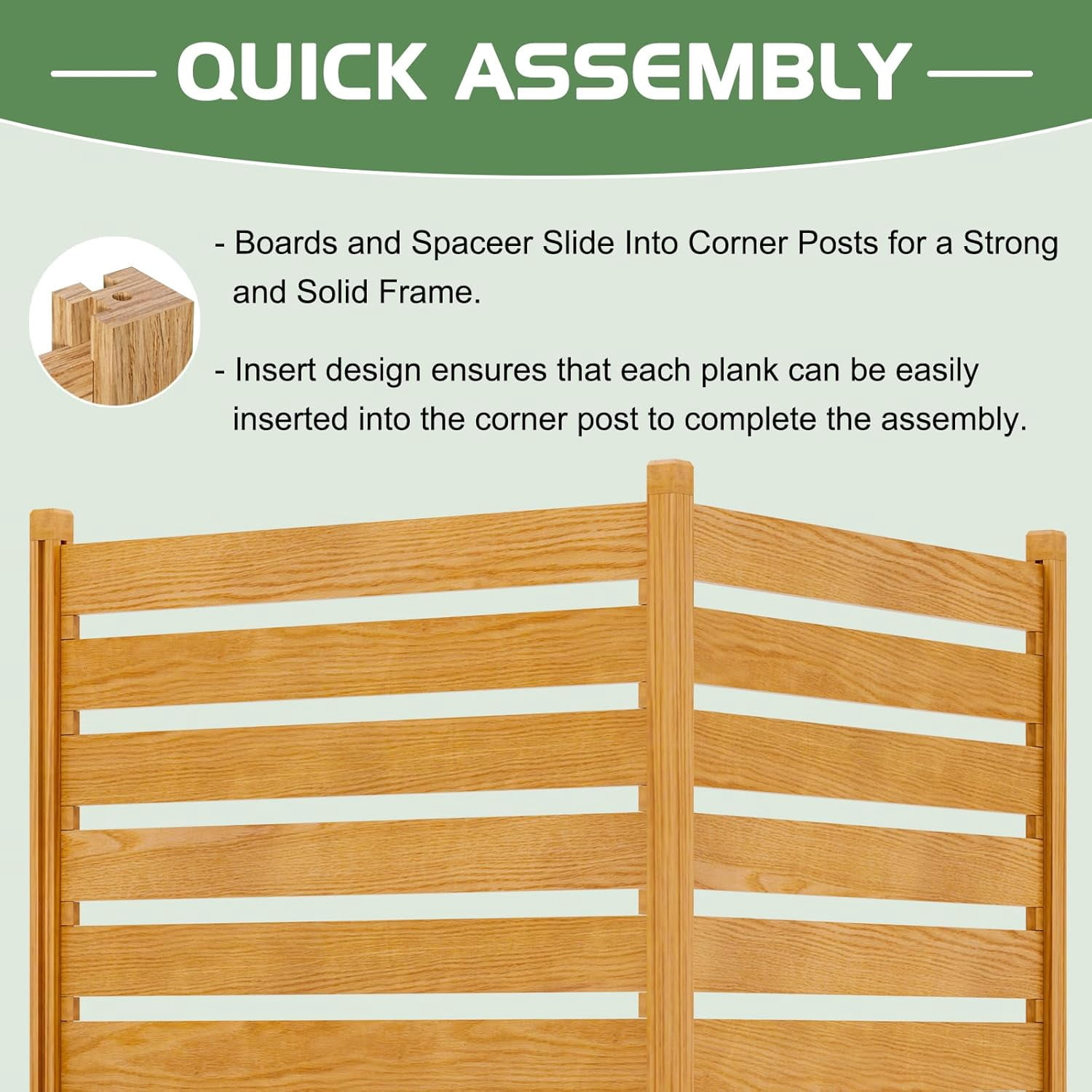Outdoor Privacy Screen Privacy Fence Panels for Outside, 2 Panels 38"W X 42"H Wood Decorative Fence,Pool Equipment Enclosure, Patio Garden Fence Perfect to Enclose Trash Cans and Air Conditioner