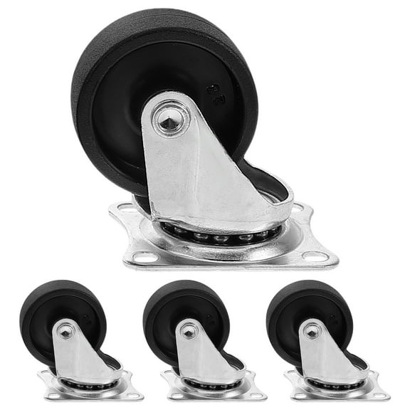 HEMOTON 4pcs Heavy Duty Caster Wheels Office Chair Wheels Replaceable Furniture Wheels Small Caster Wheels Roller Wheels