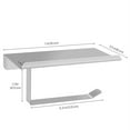 thumbnail image 3 of Stainless Steel Toilet Paper Holder Stand - Dispenser Tissue Roll Towel Hanger Wall Mount Rustproof High gloss Finished with Mobile Phone Storage Shelf Rack for Bathroom Lavatory Toilet Home, 3 of 6