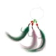 thumbnail image 5 of 10 señuelos artificiales de pesca con plumaje y falda para caballa, marlín y lubina. Incluye anzuelos. Rosa y verde, 5 of 9
