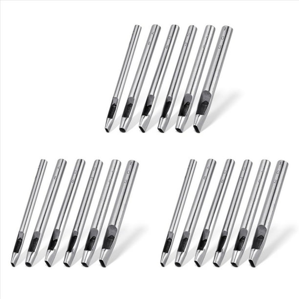 18X Perforadora Ovalada de 6 Tamaños para Kit de Herramientas de Perforación Manual para de de 6 mm A 10 mm para de