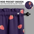 thumbnail image 5 of Sweet Kawaii Strawberry Curtains for Kitchen - 3 Piece Set with Valance, Semi-Sheer & Light Filtering, 5 of 5