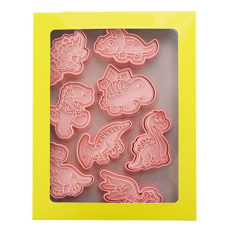 

Dinosaur Cookie Mold Cute Food Grade Plastic 3D Animal Baking Cutter for Biscuits Cakes Desserts Crafts