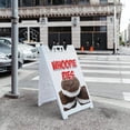 thumbnail image 5 of A-frame Sidewalk Whoopie Pies 24" x 36" Double Sided A-Frame Sidewalk Sign, Includes 2 Plastic Inserts | Foldable Portable White Signicade Sandwich Board Signs, 5 of 5