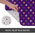 thumbnail image 6 of Yiaed Purple Mardi Gras Print Flannel Doormat Mat Outdoor Indoor Door Mats, Non Slip Durable Entrance Rugs for Outside Entry, Porch, Resist Dirt, 16"x24", 6 of 7
