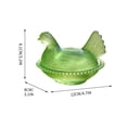 thumbnail image 2 of YingYouFu Easter Decor Vintage Glass Hen on Nest Dish with Lid - Large Pedestal Rooster Glass Candy Bowl, Colorful Crystal Candy Jar for Snacks, Dessert, Cookies | Home Kitchen Office Tabletop Decor, 2 of 7