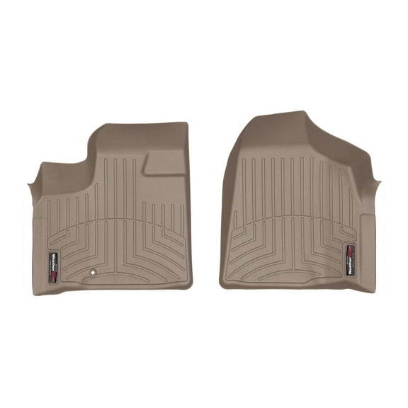 WeatherTech Custom Fit FloorLiners compatible with Grand Caravan, Town & Country Van - 1st Row (Driver & Passenger), Tan