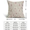 thumbnail image 5 of Fall Pillow Covers 16x16 Set of 2 Pink Pumpkin Autumn Themed Thanksgiving Harvest Print Decorative Throw Pillows Outdoor Pillowcase Farmhouse Linen Cushion Case Decor for Sofa Couch Bed, 5 of 6