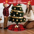 thumbnail image 5 of 30 Inch Christmas Tree Skirt – Velvet Plush Tree Mat, Soft Thickened Polyester with Red Ties, Single-Sided Printing, Available in 30in/36in/48in, Perfect for Holiday Xmas Tree Decoration, 5 of 7