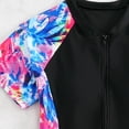 thumbnail image 5 of One Piece Swimsuit for Girls Fashion Printed Short Sleeve Bathing Suit with Zipper Surfing Swimwear for Girls Size 8-12, 5 of 7