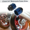 thumbnail image 2 of 14mm Motorcycle Slider Frame Aluminum Alloy Wheel Fairing Protection Crash Pad Protector Guard 41mm 47mm Blue 2 Pcs, 2 of 7
