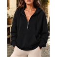 thumbnail image 4 of Women's Hoodies Fall Fashion Outfits Workout Sweatshirts Y2k Winter Zip Up Jackets Oversized Tops Black S, 4 of 7