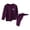 Z02 Dark Purple, variant on Gubotare Kids Pjs Set 3 Piece Short Sleeve Shirt Shorts and Pants Kids Sleepwear PJs Size 9-10