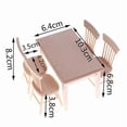 thumbnail image 5 of 1Set Dining Table Chair Model 1:12 Dollhouse Mini Wooden Furniture, 5 of 5