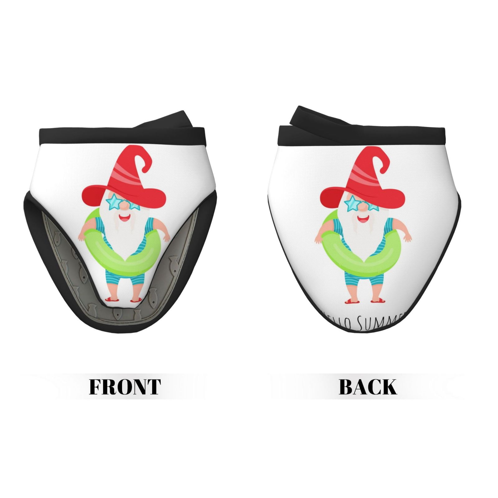 Vsdgher Hello Summer Gnome 2 Non-Slip Mini Oven Mitt Set, Short Oven Mitts for Baking Grilling Barbecue Microwave, 5.9"x5.9"in