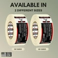 thumbnail image 7 of 4 Pack Buck Strapping Tape 2 Inch x 60 Yds (180ft) - 5.5Mil Thickness, Heavy Duty Industrial Grade Mono Directional Fiberglass Reinforced Filament Tape with Synthetic PET Adhesive for Secure Packing, 7 of 7