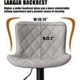 thumbnail image 3 of YOUNIKE Bar Stools Set of 2 Adjustable PU Leather Counter Stools with Diamond Lattice Texture Backrest, Gray, 3 of 10