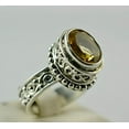 thumbnail image 3 of Navya Craft Citrine Oval 925 Sterling Silver Handmade Women Statement Ring, Yellow Gemstone Jewelry Size 9.0, 3 of 5