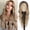 Gold, variant on Long Blonde Wavy Wig for Women - Natural Looking Synthetic Lace Wig Middle Part Curly 26 Inch High Temperature Fiber Hair for Daily and Party Use
