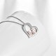 thumbnail image 4 of Collar con colgante de plata con abrazos de amigos, colgante de plata S925, cadena con caja de regalo para el Día de la Madre, collar para mamá, San Valentín, 4 of 5