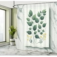 thumbnail image 4 of Ambesonne Eucalyptus Leaves Shower Curtain, Minimal Botanical, 69"Wx84"L, Reseda Green Yellow Grey, 4 of 4