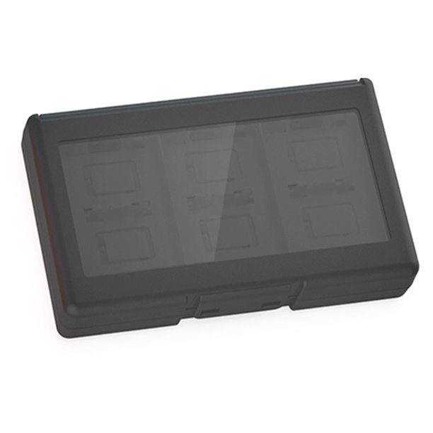 Tarjeta Juego Caja Almacenamiento Portátil Case Duro 24 en 1 para 2 Accesorios ()