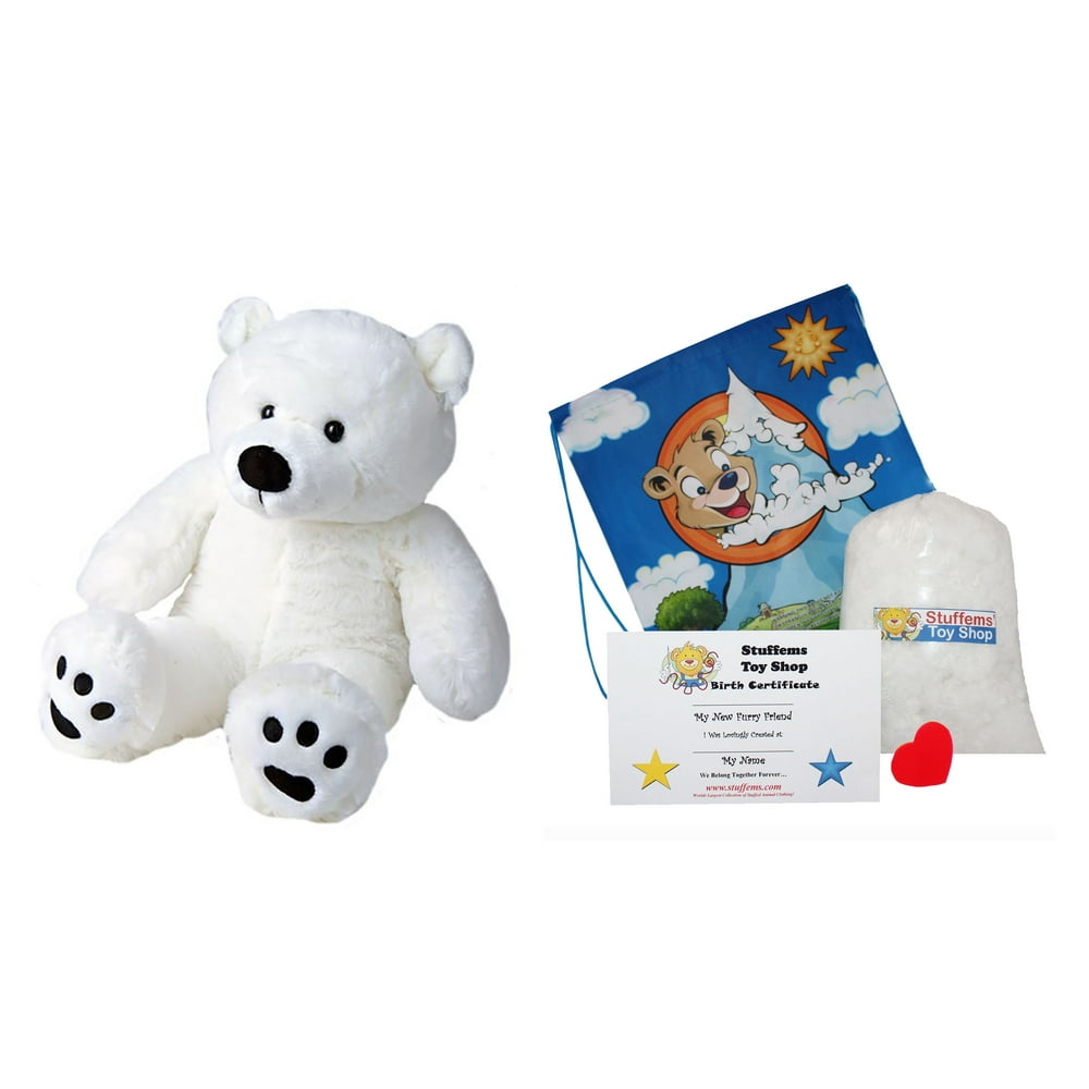 Make Your Own Stuffed Animal Mini 8 Inch Very Soft Polar Bear Kit No