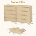 thumbnail image 2 of Goldensoil 8 Drawer Dresser for Bedroom with Storage Drawers, 54" x15.9" x  32", Wood Color, 2 of 7