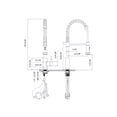 thumbnail image 2 of Llave mezcladora monomando grifo cocina Tecnolam TEC102NEGRO INOX negro mate semi-profesional, 2 of 4