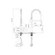 thumbnail image 2 of Llave mezcladora monomando grifo cocina Tecnolam TEC102NEGRO INOX negro mate semi-profesional, 2 of 4