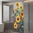 thumbnail image 3 of Sunflower Window Privacy Film, Modern Oil Painting Summer Botanical Floral Static Cling UV Sun Blocking Tint Film Heat Control Windows Films for Bedroom Bathroom, Window Stickers 29.5"x78.7", 3 of 7