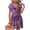 Purple, variant on Miqool Womens Mesh Beach Cover Ups Summer V Neck Short Sleeve Mini Beach Dress Bathing Suit Coverups Swimsuit Cover Ups for Swimwear